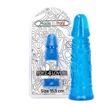 Dildo Ezio - 13 cm - Made in Italy - Biobased - Ftalaten vrij - Transparant Blauw