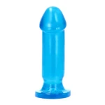 Dildo Gino - 10,5 cm - Made in Italy - Biobased - Ftalaten vrij - Transparant Blauw - Afbeelding 2