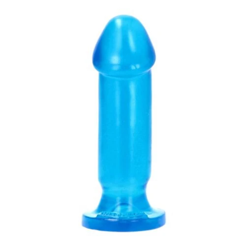 Dildo Gino - 10,5 cm - Made in Italy - Biobased - Ftalaten vrij - Transparant Blauw - Afbeelding 2
