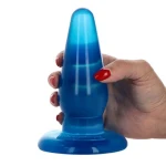 Plug Ivo - 12 cm - Made in Italy - Biobased - Ftalaten vrij - Transparant Blauw - Afbeelding 3