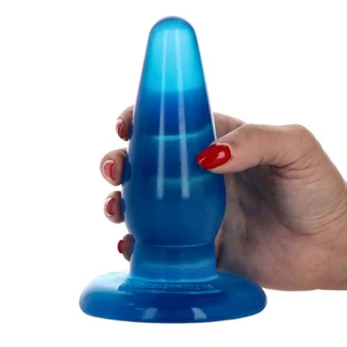 Plug Ivo - 12 cm - Made in Italy - Biobased - Ftalaten vrij - Transparant Blauw - Afbeelding 3