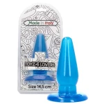 Plug Ivo - 12 cm - Made in Italy - Biobased - Ftalaten vrij - Transparant Blauw