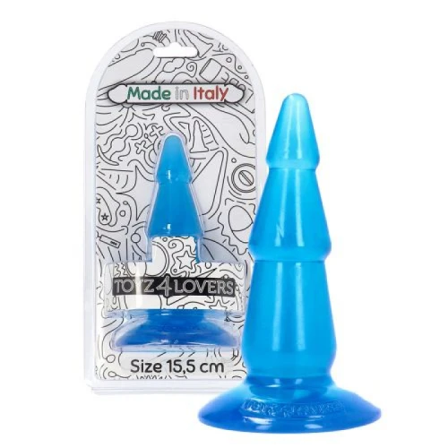 Plug Pine - 15,5 cm - Made in Italy - Biobased - Ftalaten vrij - Transparant Blauw
