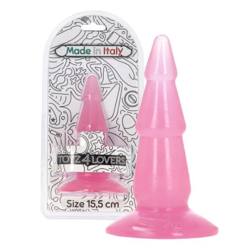 Plug Pine - 15,5 cm - Made in Italy - Biobased - Ftalaten vrij - Transparant Roze