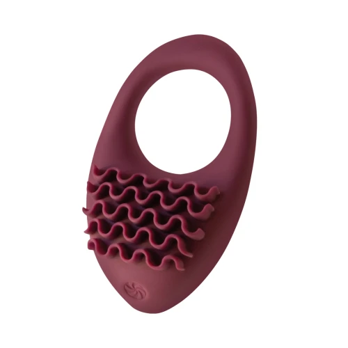 Oplaadbare Vibro-cockring Pure Passion Stellar Wine Red