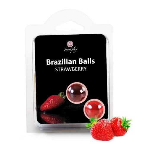 SET 2 BRAZILIAANSE BALLEN AARDBEI