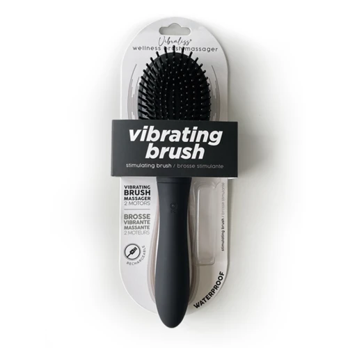 vibrating hairbrush vibraliss black