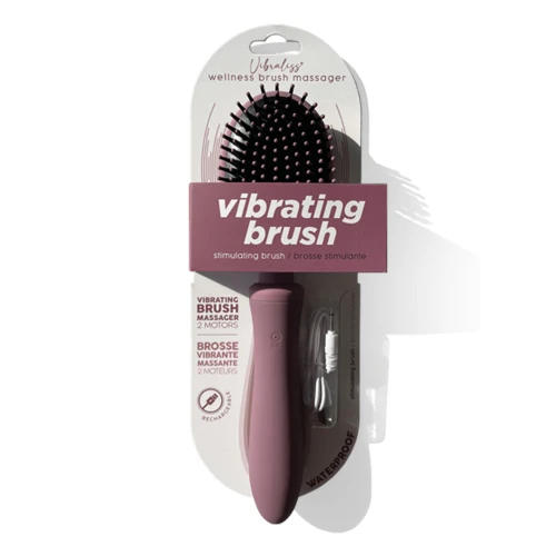 vibrating hairbrush vibraliss purple wine
