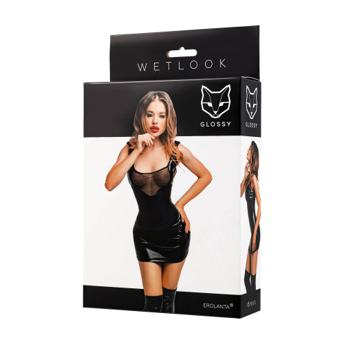 glossy rimma dress wetlook black m